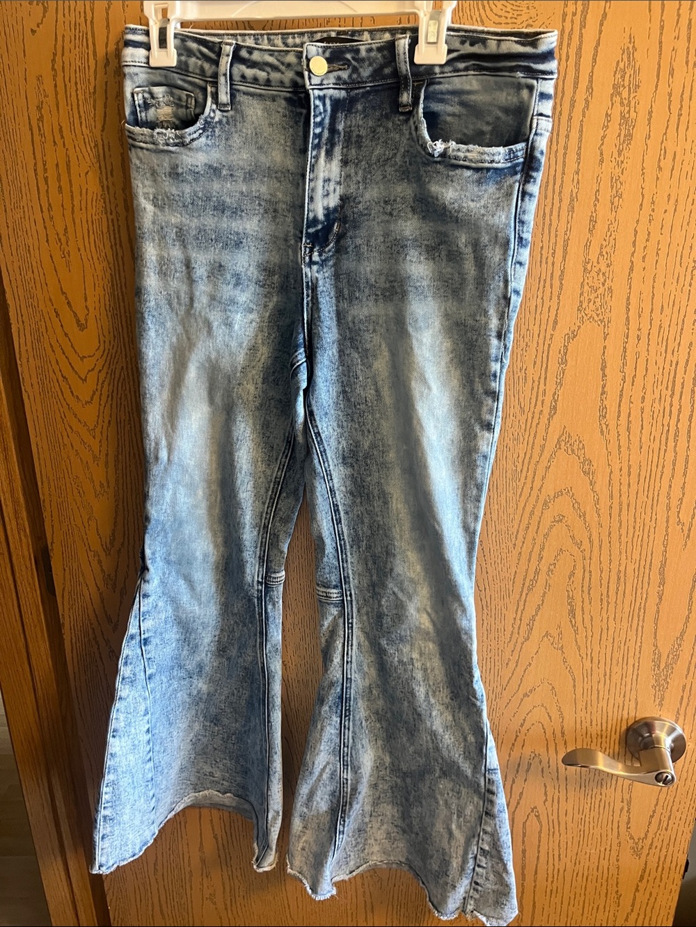 Flying Monkey Light Blue Acid-Wash super Flare Jeans